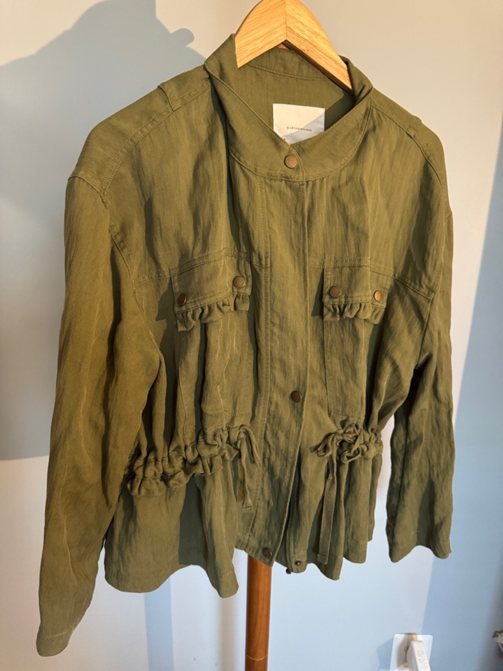 Olive Utility Drawstring Jacket - Anthropologie